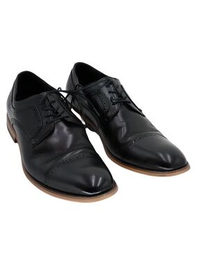 Stacy Adams Mens Dickinson Cap Toe Oxford Black Dress Shoes Size 10.5